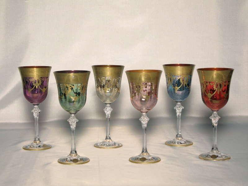 Venetian Medici Collection Wine Goblets ( set of 6)